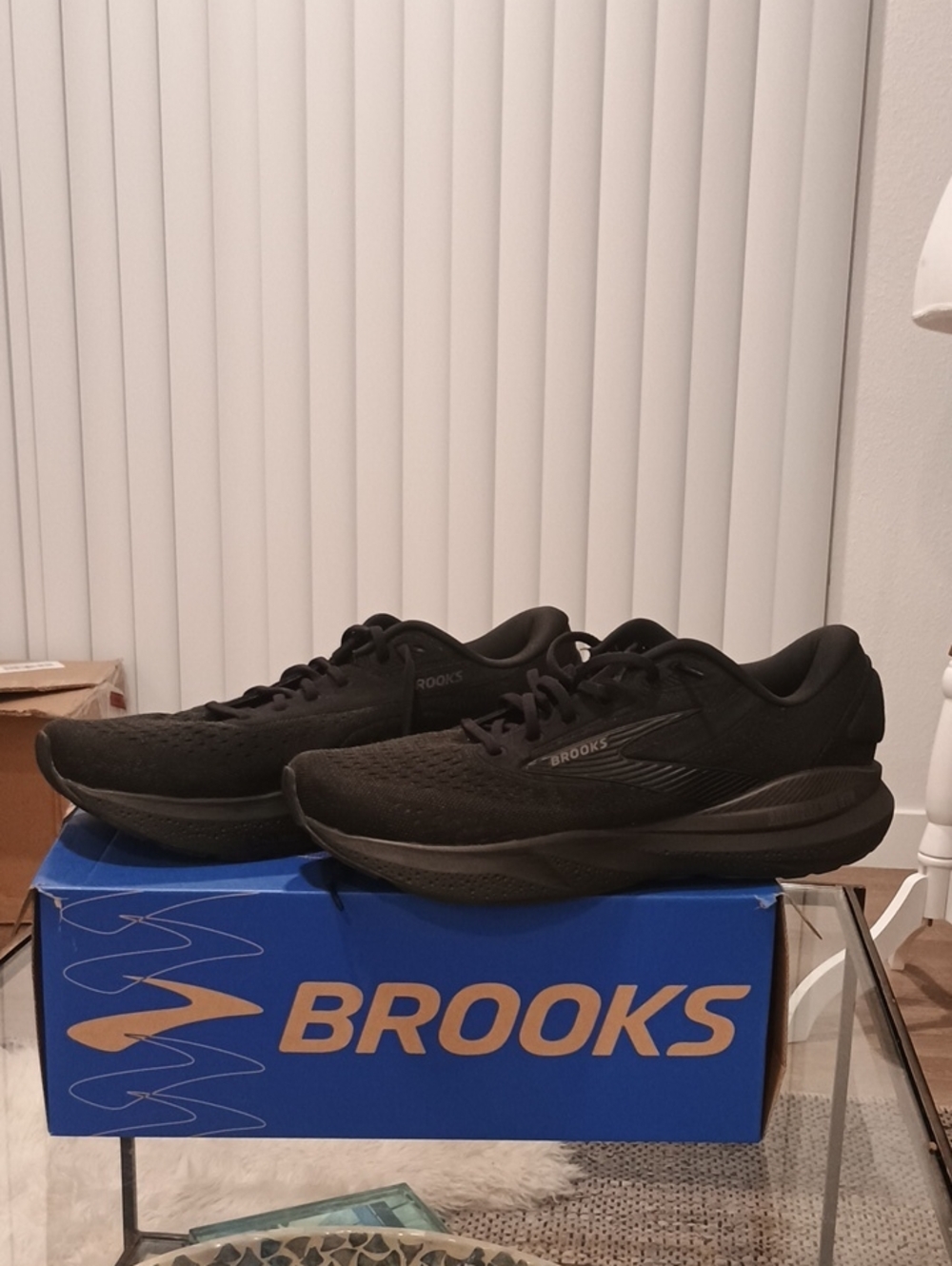 Men's Brooks Adrenaline GTS Running Shoes In Black Size 12 Wide NWT